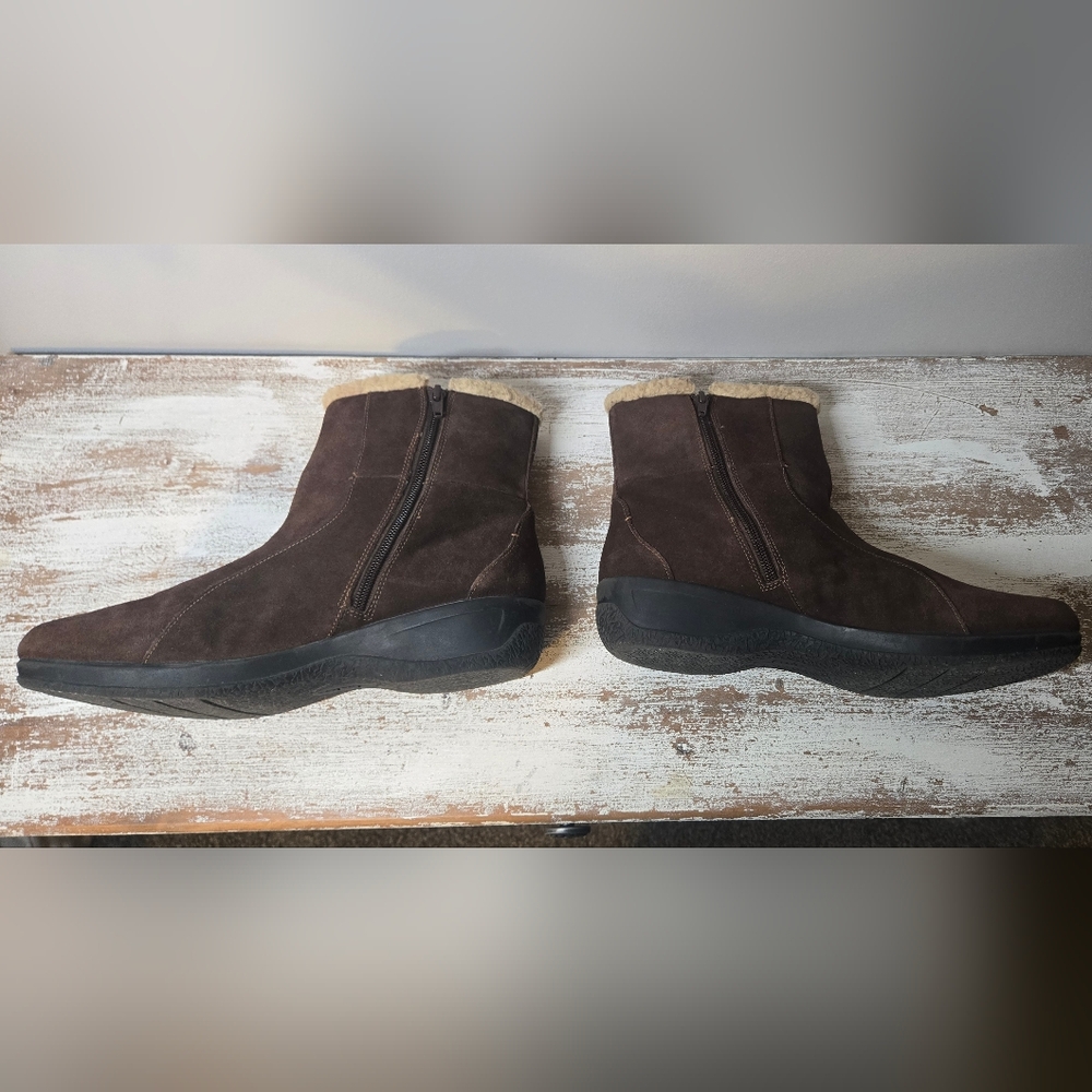 Clarks Angie Madi Women's Bendables Winter Boot Brown Suede Style # 35615 10M - Picture 3 of 10